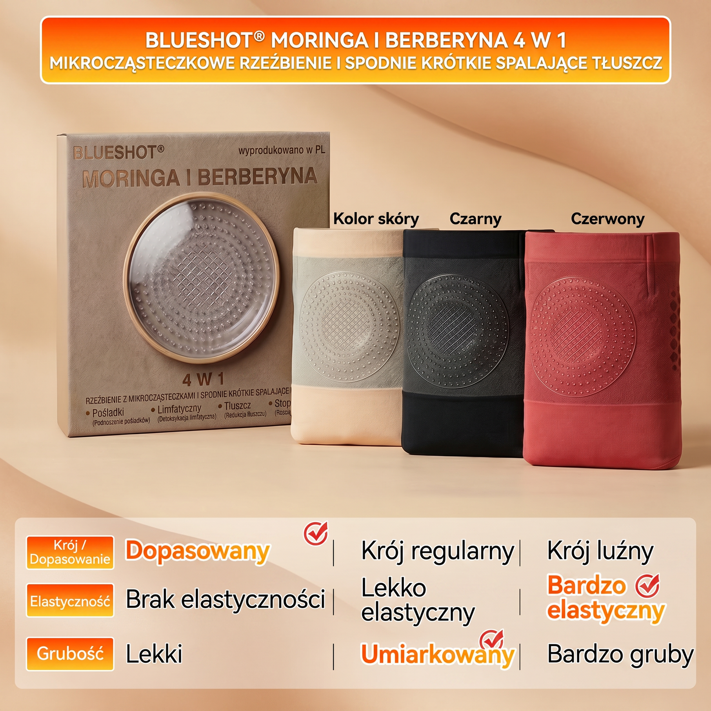 𝟐𝟎𝟐𝟔 NOWOŚĆ 🔥🏆𝐂𝐥𝐞𝐚𝐫𝐞𝐧𝐚® Moringa & Berberine 4-w-1 Szorty Modelujące i Wspomagające Spalanie Tłuszczu z Mikrocząsteczkami