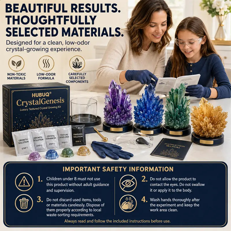 Save 50% by ordering today丨HUBUQ® CrystalGenesis — Luxury Textured Crystal Growing Kit