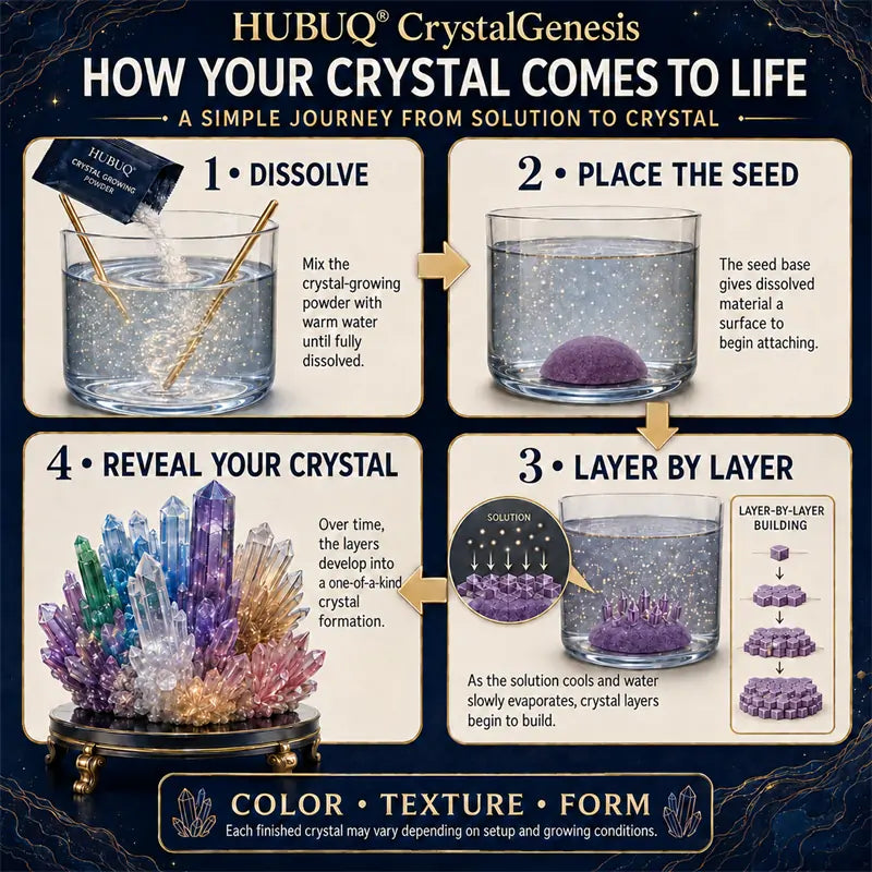 Save 50% by ordering today丨HUBUQ® CrystalGenesis — Luxury Textured Crystal Growing Kit