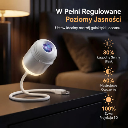 Projektor Gwiazd Holograficzny 5D Comauo® — Inteligentne, dynamiczne światło do pokoju dziecięcego i sypialni 🧸