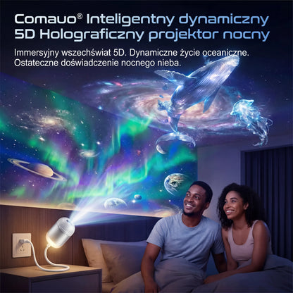 Projektor Gwiazd Holograficzny 5D Comauo® — Inteligentne, dynamiczne światło do pokoju dziecięcego i sypialni 🧸